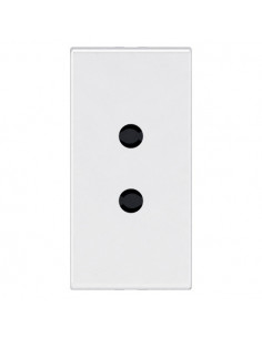 Prise de courant 2 Pôles TBT 3A 15W Mosaic 1 module avec connexion par bornes à vis blanc antimicrobien LEGRAND 077150