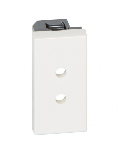 Prise de courant 2 Pôles TBT 3A 15W Mosaic 1 module avec connexion par bornes à vis blanc antimicrobien LEGRAND 077150