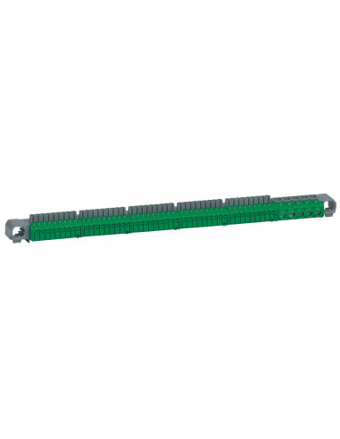 Bornier de répartition IP2X terre 5 connexions 6mm² à 25mm² vert longueur 332mm LEGRAND 405057