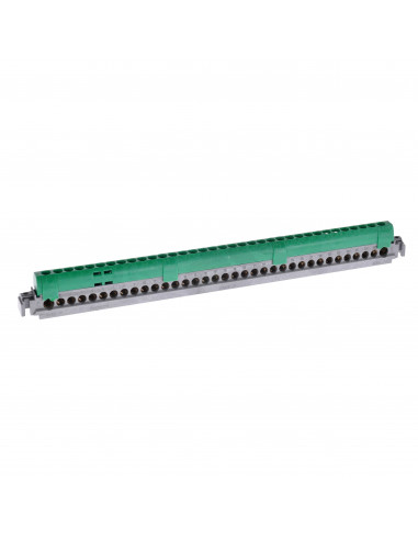 Bornier de répartition isolé IP2X terre 2 connexions 6mm² à 25mm² vert longueur 276mm LEGRAND 004838