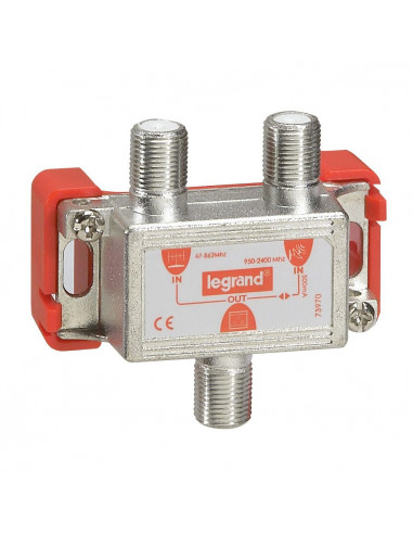 Coupleur hertzien et satellite 47MHz à 862MHz ou 950MHz à 2400MHz LEGRAND 073970