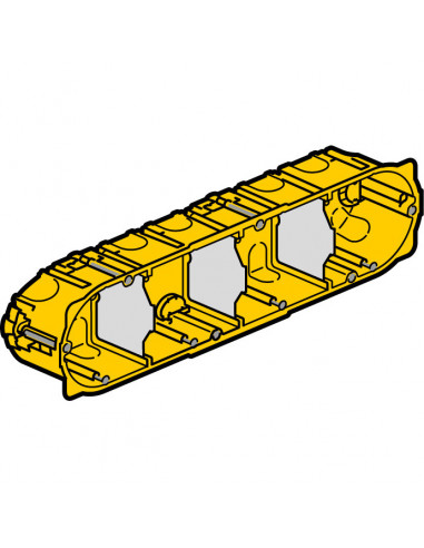 Boîte multiposte Batibox cloisons sèches 4 postes 8 à 10 modules profondeur 40mm LEGRAND 080044