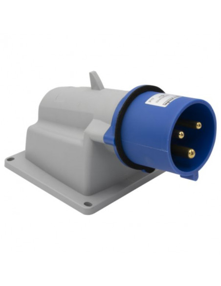 Fiche inclinée saillie P17 IP44 32A 250V 2P+T LEGRAND 058284