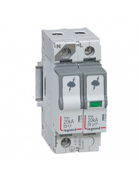 PARAFOUDRE T2 20KA 1P+N NG LEGRAND 412224