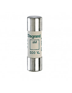 Cartouche industrielle cylindrique type aM 14x51mm sans percuteur 8A LEGRAND 014008