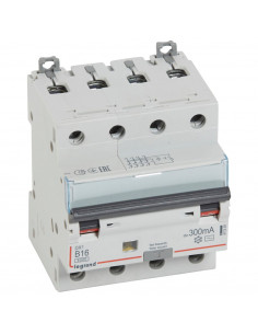 Disjoncteur différentiel monobloc DX³6000 10kA à vis 4 Pôles 400V 16A type AC 300mA coube B LEGRAND 411359 2