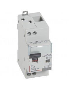Disjoncteur différentiel DX³4500 arrivée haute et départ bas à vis U+N 230V~ 25A type AC 300mA courbe C 2 modules LEGRAND 410727 2