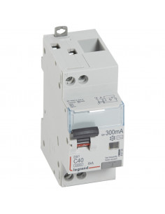 Disjoncteur différentiel DX³4500 arrivée haute et départ bas à vis U+N 230V 40A type AC 300mA courbe C 2 modules LEGRAND 410729 2
