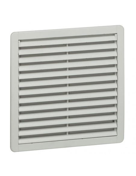 Ventilateur avec ouïe plastique débit 120m³/h avec filtre et 160m³/h soufflage libre IP54 IK08 RAL7035 LEGRAND 034851