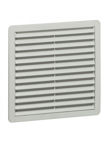 Ventilateur avec ouïe plastique débit 550m³/h avec filtre et 1200m³/h soufflage libre IP54 IK08 RAL7035 LEGRAND 034854
