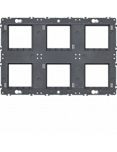 Support gallery 2x3x2 modules entraxe 71 pour mécanismes gallery HAGER WXA467