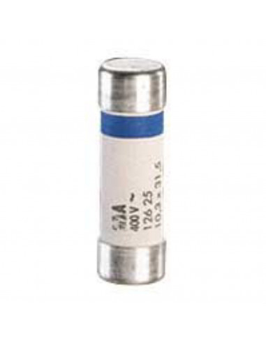 Cartouche industrielle cylindrique type gG 10x38mm avec voyant 10A LEGRAND 013410