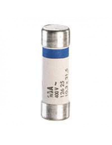 Cartouche industrielle cylindrique type gG 10x38mm avec voyant 10A LEGRAND 013410