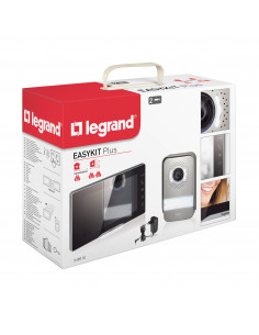 Visiophone Easy Kit Plus écran 7pouces noir effet mirroir avec platine de rue LEGRAND 368910