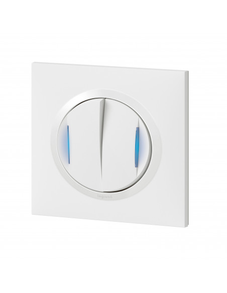 Transformeur pour réaliser 5 fonctions lumineuses dooxie one livré avec plaque carrée blanche et griffes LEGRAND 600730
