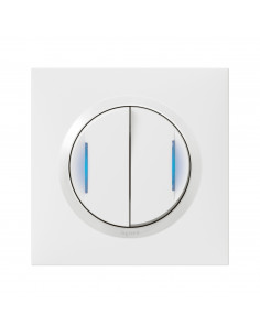Transformeur pour réaliser 5 fonctions lumineuses dooxie one livré avec plaque carrée blanche et griffes LEGRAND 600730 2