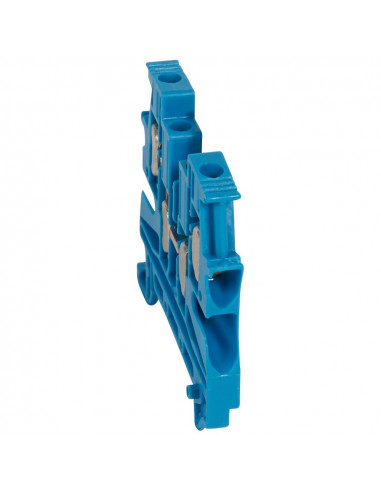 Bloc de jonction de passage à vis viking 3 avec 1 jonction 2 entrées 2 sorties section 4mm² pas 6mm bleu LEGRAND 037109