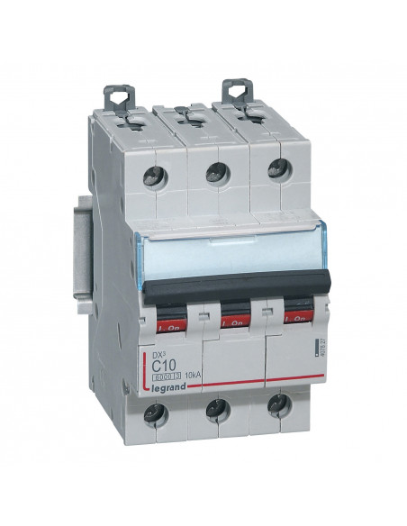 Disjoncteur DX³6000 10kA arrivée haute et départ bas à vis 3 Pôles 400V 20A courbe C pour peigne HX³ traditionnel LEGRAND 407830