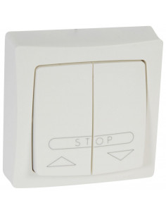 Poussoir pour volets roulants Appareillage saillie complet blanc LEGRAND 086010