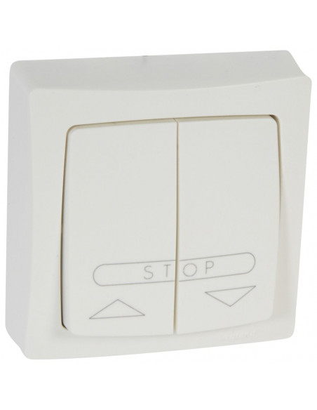 Poussoir pour volets roulants Appareillage saillie complet blanc LEGRAND 086010