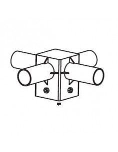 Streetlight adapt. S105/4x60mm noir RAL9005 INTEGRATECH LDAS4-B