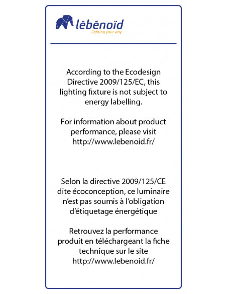 Eo S19 LED 400lm 3000K Inter PC 20VA blanc L'EBENOID 055318