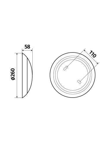 Vernosc Néo T1 LED 1100lm 3000/4000K HFA gris 7016 L'EBENOID 070825