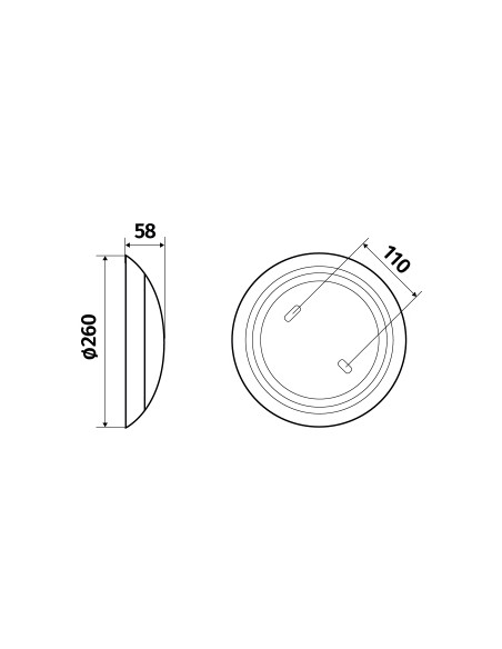 Vernosc Néo T1 LED 1100lm 3000/4000K HFA gris 7016 L'EBENOID 070825