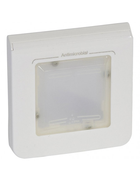 Plaque Mosaic 2 modules avec membrane étanche IP44 blanc antimicrobien LEGRAND 078880