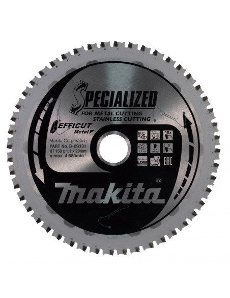 Lame de scie circulaire T.C.T Efficut 150 x 20 mm 48 dents MAKITA B-69331