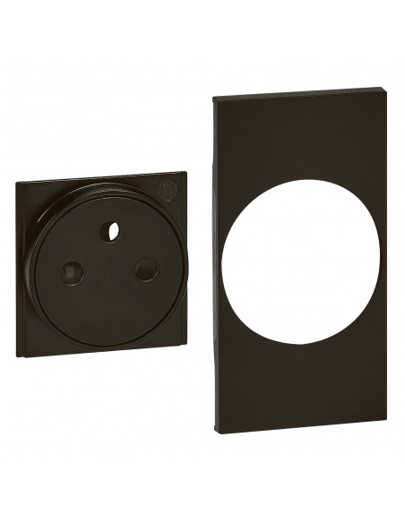 Enjoliveur Living Now pour prise de courant Surface 2 modules noir mat ...