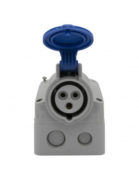 Prise saillie fixe P17 IP44 16A de 200V à 250V 2P+T LEGRAND 555154