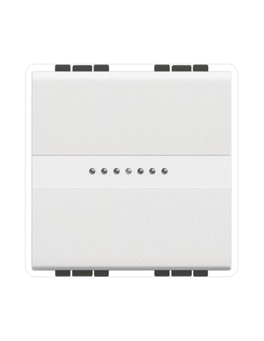 Interrupteur ou va et vient Livinglight 16AX 250V Blanc 2 modules automatique BTICINO BTN4053M2AN