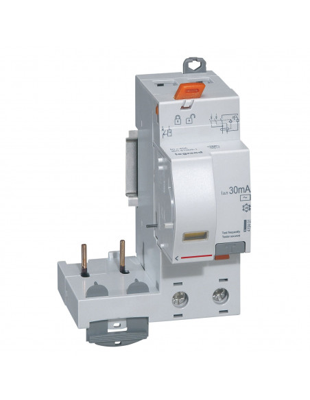Bloc différentiel adaptable à vis DX³ pour disjoncteur 1 module par pôle 2 Pôles 230V 40A type AC 30mA LEGRAND 410401