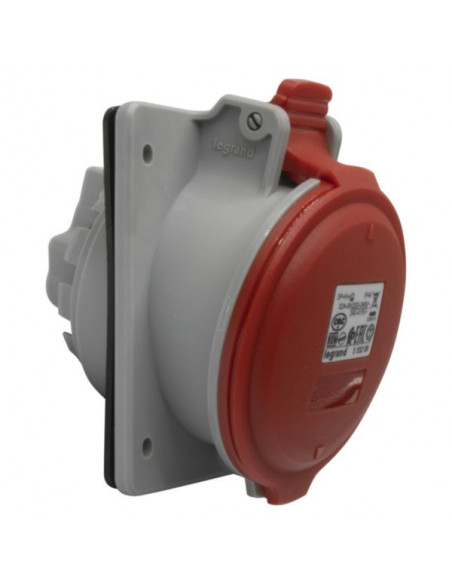 Prise à entraxes unifiés fixe P17 IP44 32A 380V~ à 415V~ 3P+N+T LEGRAND 555289