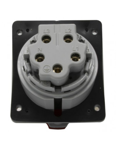 Prise à entraxes unifiés fixe P17 IP44 32A 380V~ à 415V~ 3P+N+T LEGRAND 555289