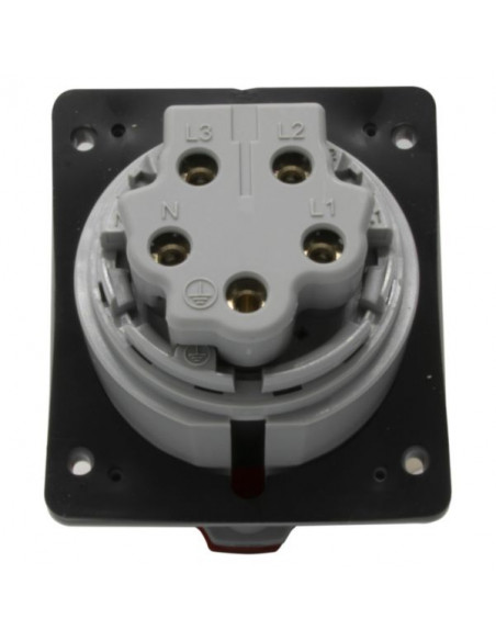 Prise à entraxes unifiés fixe P17 IP44 32A 380V~ à 415V~ 3P+N+T LEGRAND 555289