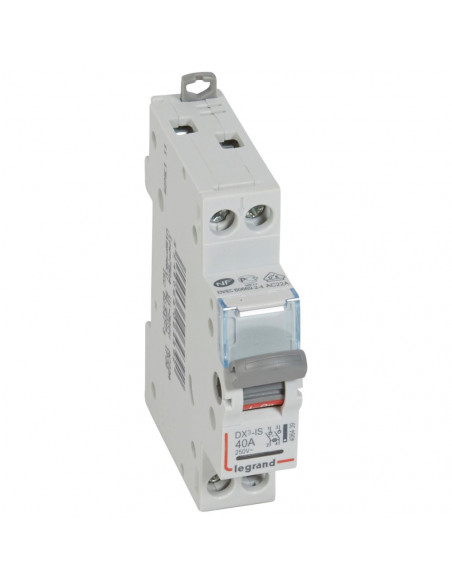 Interrupteur-sectionneur DX³-IS à voyant 2 Pôles 400V 40A 1 module LEGRAND 406439