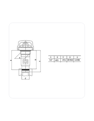 Insert M30 x 1,5 Poletti 2009 Acova 841140