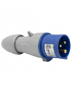 Fiche mobile droite P17 IP44 16A de 200V~ à 250V~ 2P+T LEGRAND 555124