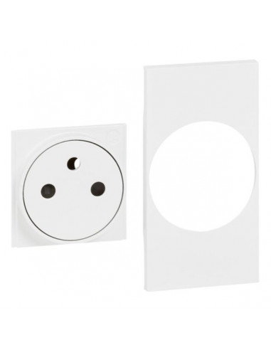 Living Now enjoliveur 2 modules pour prise 2P+T blanc BTICINO BTKW55F