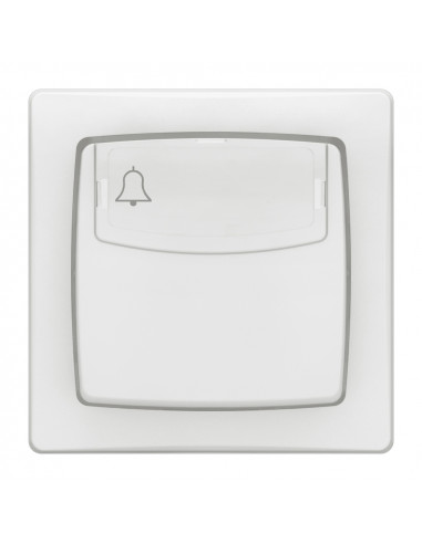 Poussoir porte-étiquette 6A Appareillage Saillie complet avec bornes automatiques blanc LEGRAND 086009L