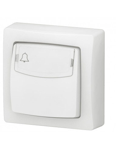 Poussoir porte-étiquette 6A Appareillage Saillie complet avec bornes automatiques blanc LEGRAND 086009L