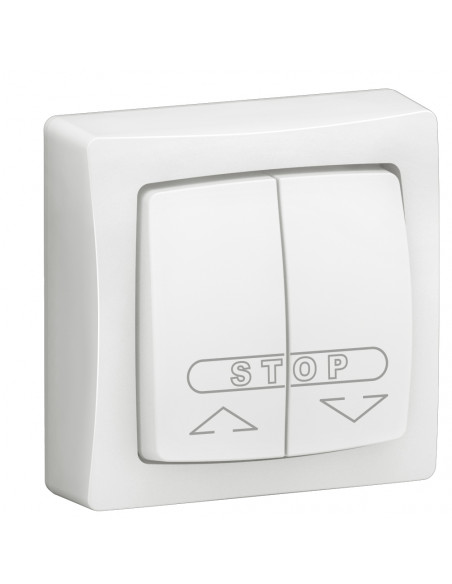 Double poussoir pour volets roulants Appareillage saillie complet blanc LEGRAND 086010L