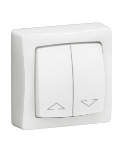 Double interrupteur pour volets roulants Appareillage saillie complet blanc LEGRAND 086013L