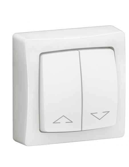 Double interrupteur pour volets roulants Appareillage saillie complet blanc LEGRAND 086013L