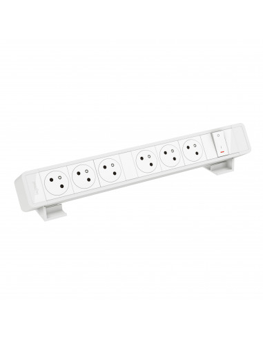 Bloc Bureau 6x2P+T F/B avec inter à raccorder Blanc LEGRAND 655125WH