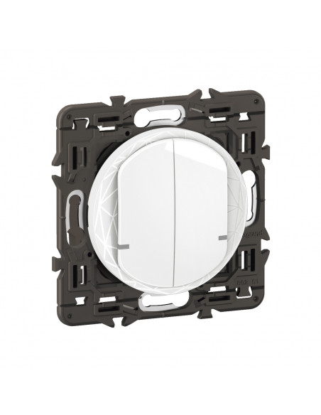Interrupteur filaire double Céliane with Netatmo avec Neutre Blanc LEGRAND CB0416