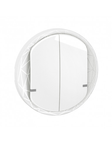 Enjoliveur interrupteur double Céliane with Netatmo Blanc LEGRAND CB1415