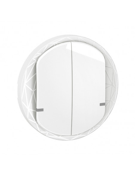 Enjoliveur interrupteur double Céliane with Netatmo Blanc LEGRAND CB1415
